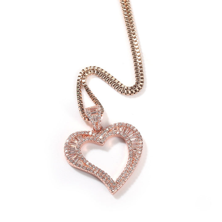 Iced Out Heart Necklace