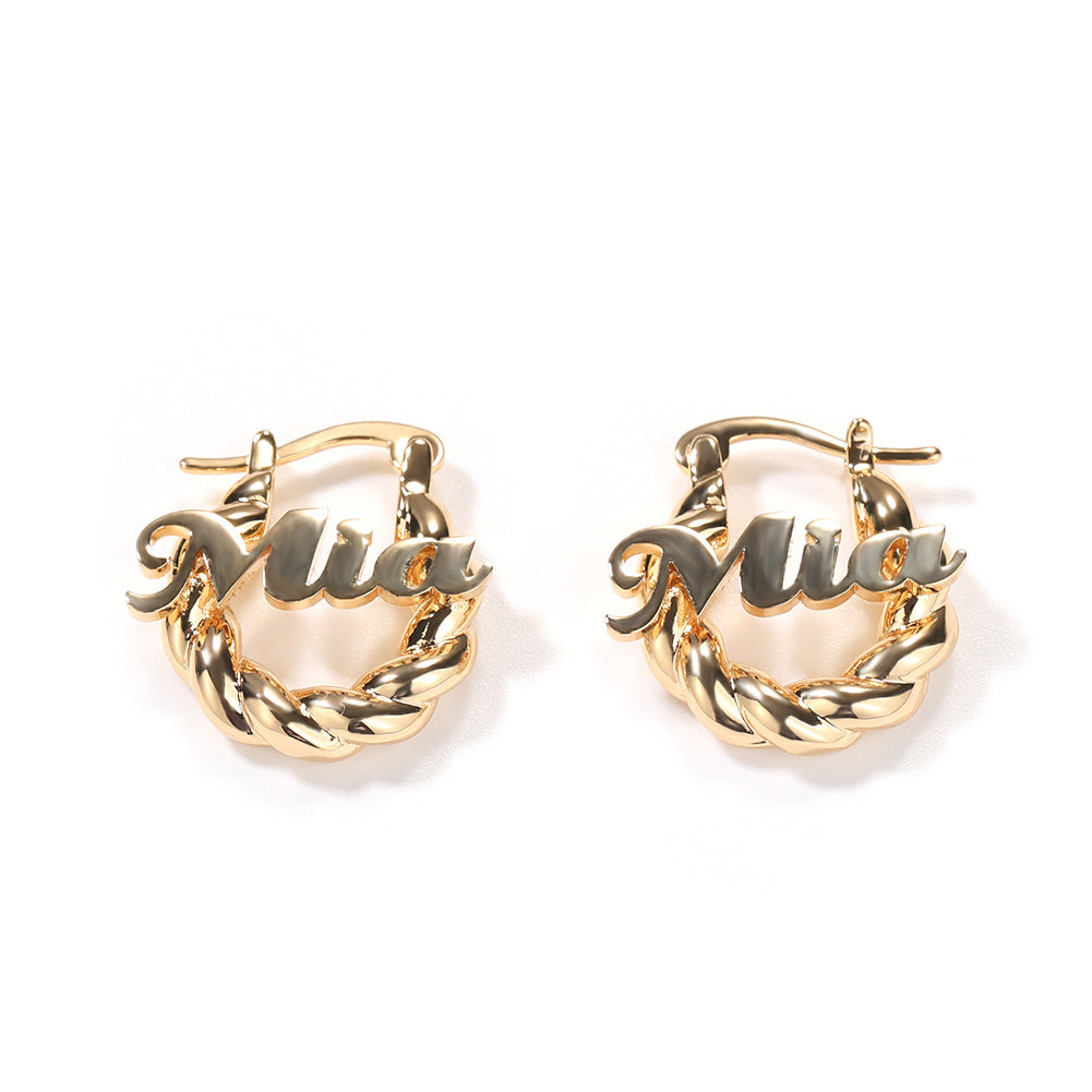 Custom Gold Hoop Earrings