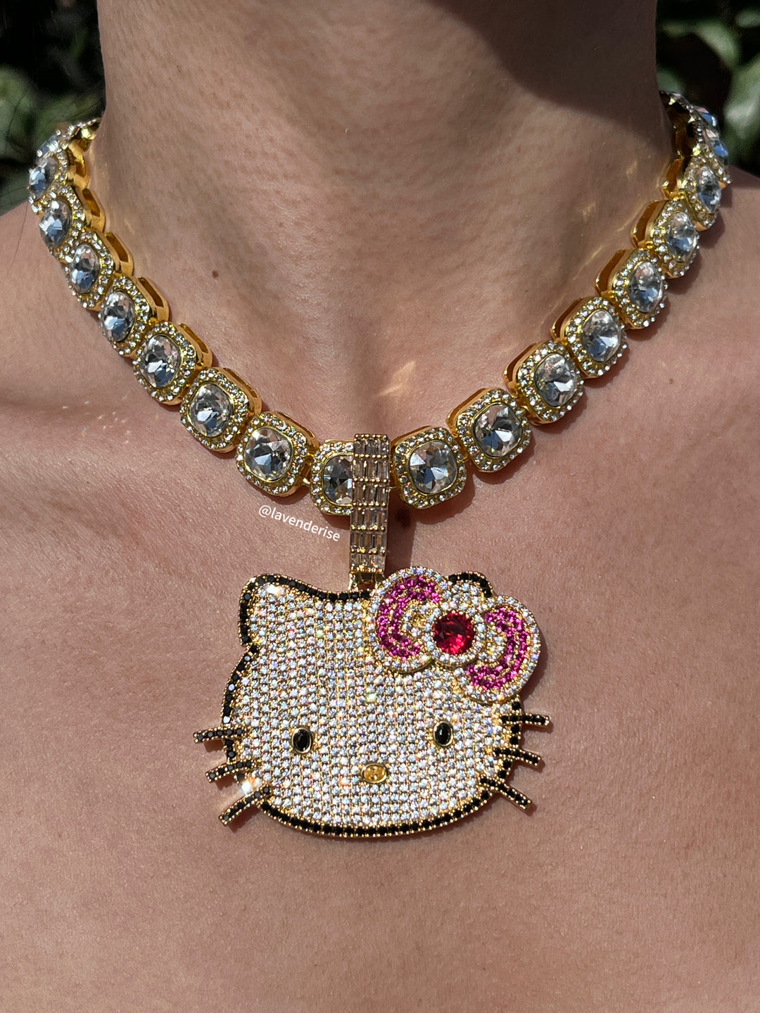 ICED OUT KITTY NECKLACE