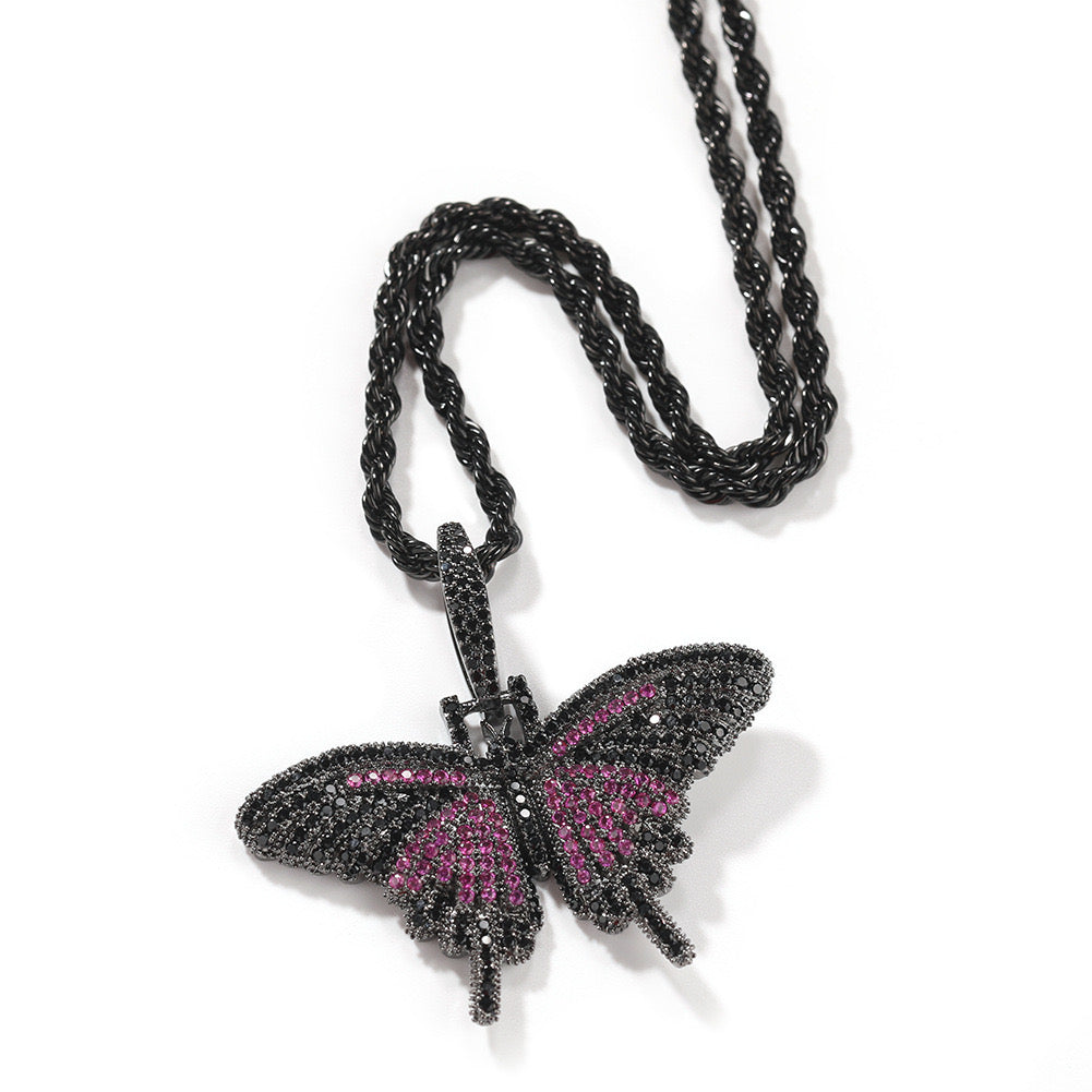 Goddess Butterfly Necklace - Red