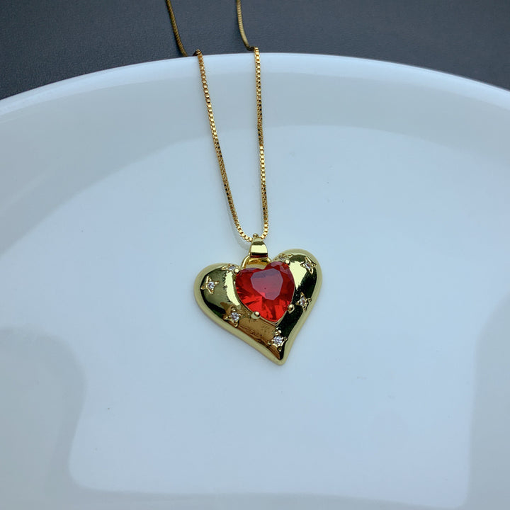 Custom Heart Initial Necklace