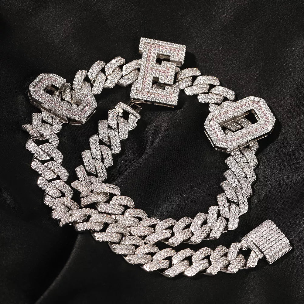 13mm Cuban Chain With Initial Letters