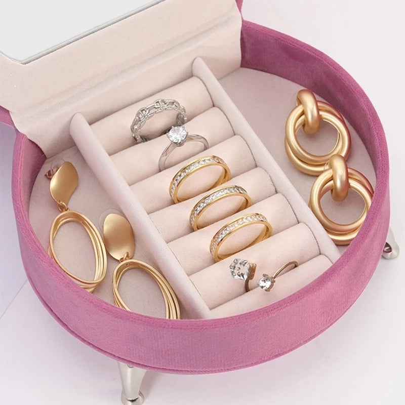 Fuchsia Velvet Jewelry Box